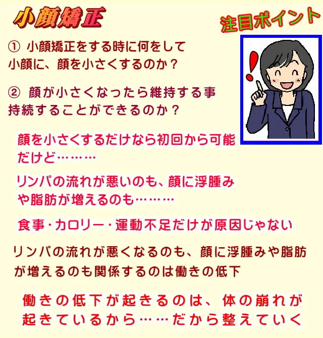 顔を小さくする為には重要なことは