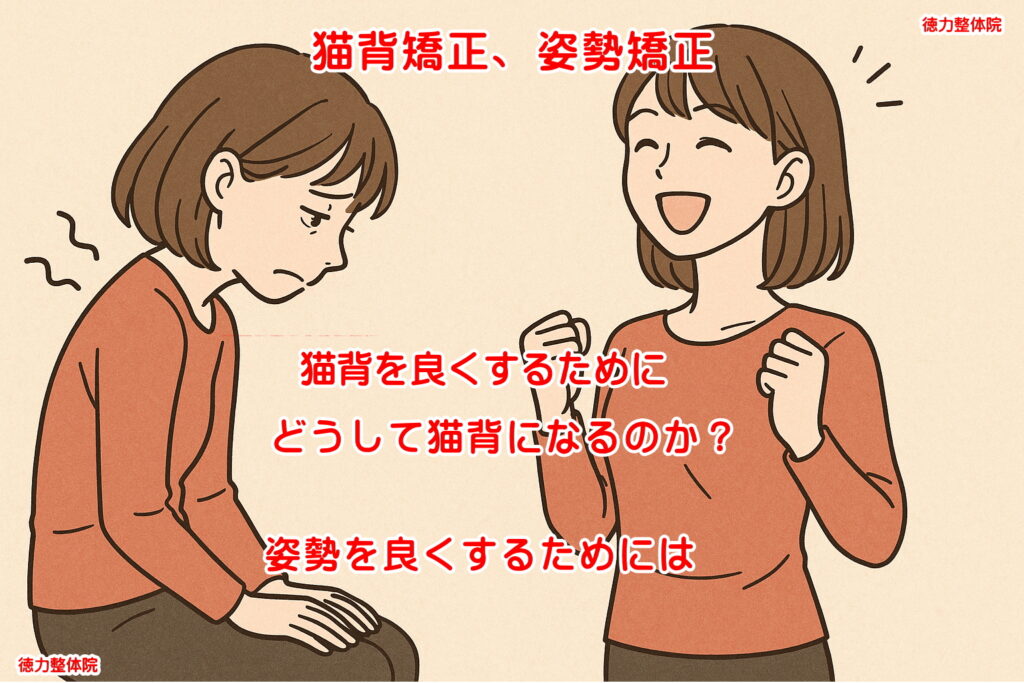 姿勢が悪い、猫背になっているのは、チャットGPT
