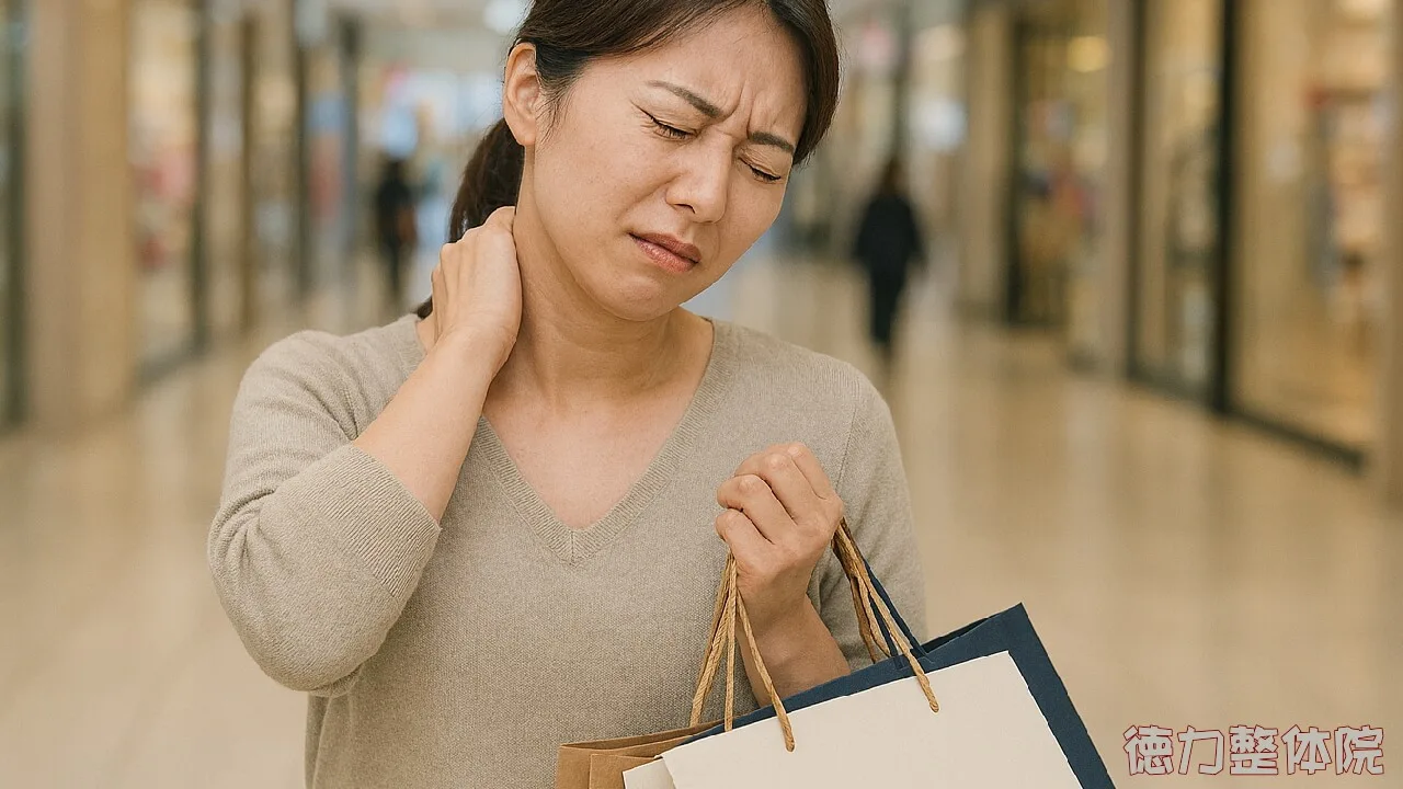 買い物中に肩が凝る
