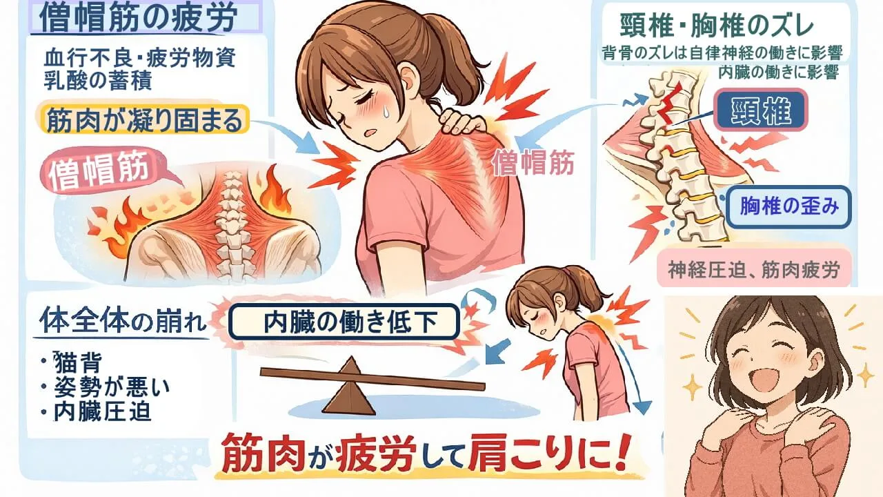 肩が凝って困っている、悩む前に原因から