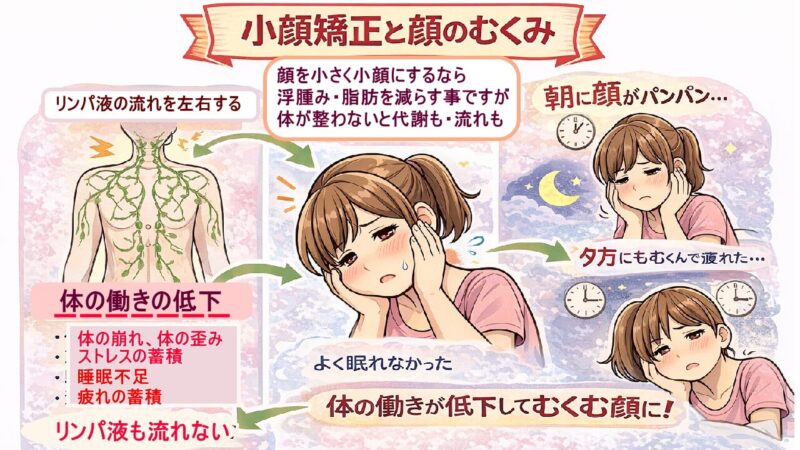 顔を小さくする、浮腫みや脂肪を減らす為には