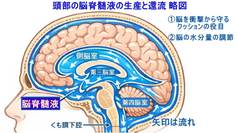 脳脊髄液の流れと還流