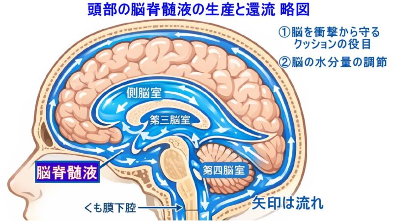 脳脊髄液の流れと還流