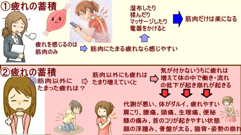 （北九州市小倉南区と小倉北区）徳力整体院は36年の実績。疲れの蓄積が体の中から崩していく