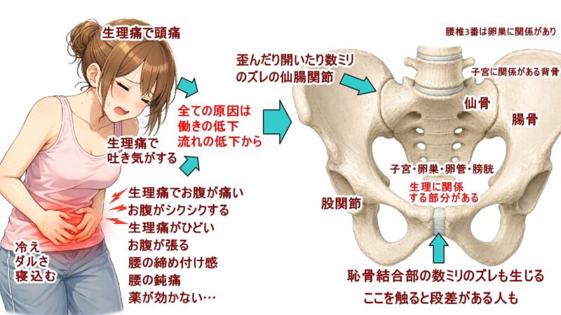 （北九州・小倉の徳力整体院は36年の実績。）生理痛を和らげる為に