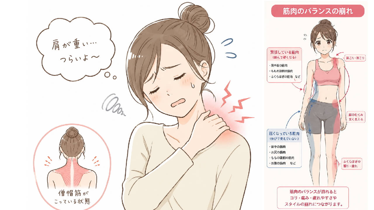 肩こりは筋肉のコリだけで起きていない。北九州市・小倉の徳力整体院