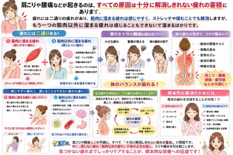 疲れを十分に減らしていかないと大変なことになる。北九州市・小倉の徳力整体院